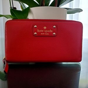 Kate Spade Red Wellesley Neda Zip Wallet